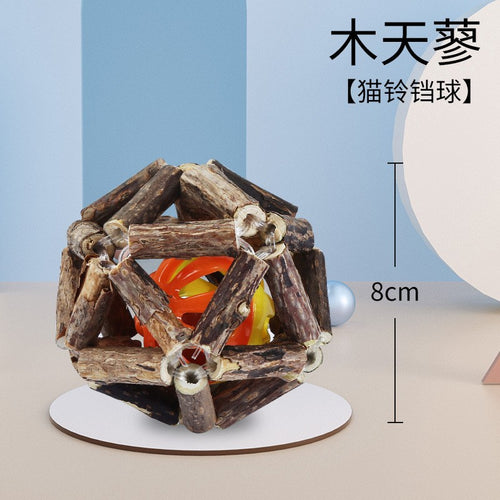 New Cat Dental Chew Toys with Insect Galls and Wood